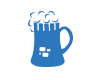ruinpubs and bars icon, a beer mug resembling a ruined castle